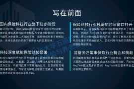 2017年中国保险科技投融资报告