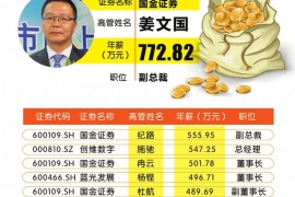 四川上市高管薪酬榜出炉 最高年薪772.82万元