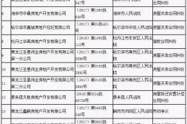 黑龙江省上失信黑名单的130家房地产公司（名录）