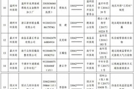 浙江省2017年第二批环境违法“黑名单”（附名录）