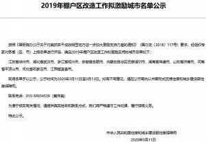 住建部公示棚改拟激励城市名单 武汉等10城市入围 快讯 第1张