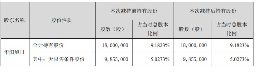 华阳国际：持股5%以上股东及董监高减持计划时间过半 公司风险 第1张